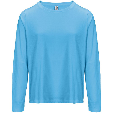 Футболка с длинным рукавом женская Monarch Women, ярко-бирюзовая - рис 2.