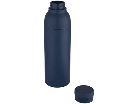 Illuminate бутылка-термос для воды с двойными стенками объемом 650 мл из переработанной нержавеющей стали, сертифицированной по стандарту RCS - Синий Navy - рис 3.
