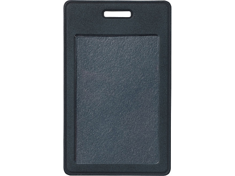 Вертикальный чехол для пропуска из экокожи Alicante, темно-синий - рис 2.