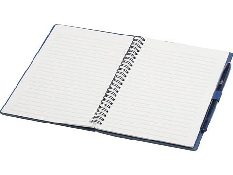 Slate многоразовый набор из блокнота в мягкой обложке и ручки - Темно - синий - рис 4.