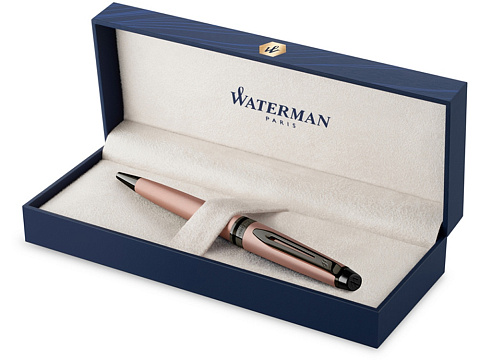 Шариковая ручка Waterman Expert Rose Gold, цвет чернил Mblue,  в подарочной упаковке - рис 2.