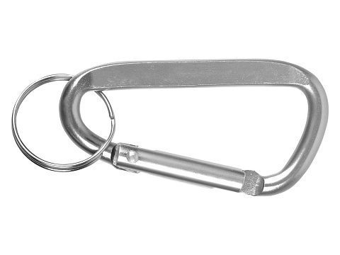 Брелок-карабин из переработанного алюминия Alumina, серебристый - рис 2.