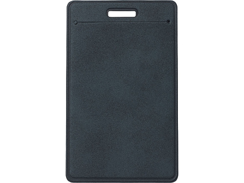 Вертикальный чехол для пропуска из экокожи Alicante, темно-синий - рис 3.