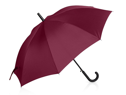 Зонт-трость Reviver с куполом из переработанного пластика, бордовый