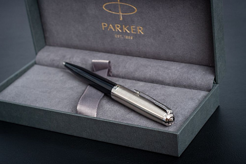 Ручка шариковая Parker 51 Black CT, черная - рис 5.