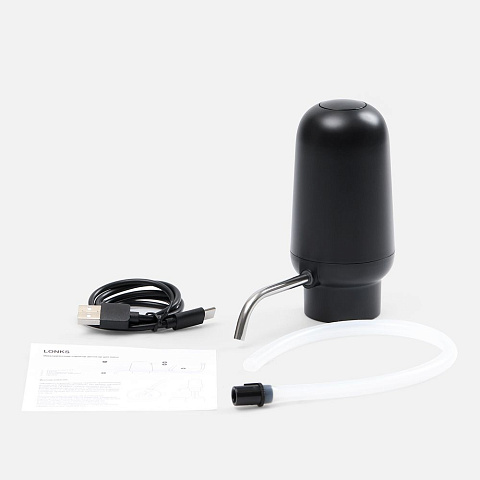 Электрический аэратор-дозатор для вина Lonks, черный - рис 8.