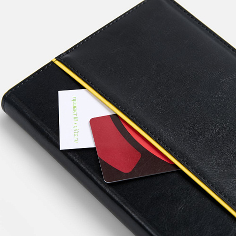 Ежедневник Alanis, недатированный, черный c желтым - рис 6.