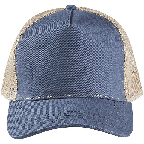 Бейсболка Blink, синяя (джинс) с бежевым - рис 3.