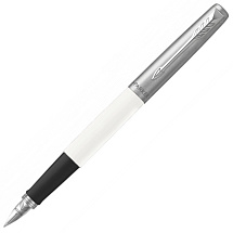 Перьевая ручка Parker Jotter, цвет ORIGINALS WHITE CT, цвет чернил синий/черный, толщина линии M, В БЛИСТЕРЕ