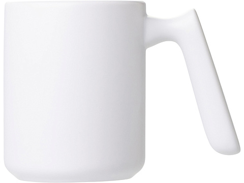Кружка матовая с прямой ручкой Axio, 360 мл, белый - рис 3.