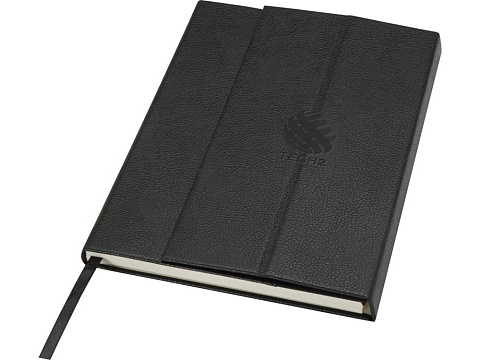 Блокнот Alejandra формата А5 с твердой обложкой из переработанной кожи - сплошной черный - рис 8.