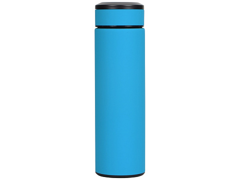 Термос Confident с покрытием soft-touch 420мл, голубой - рис 3.