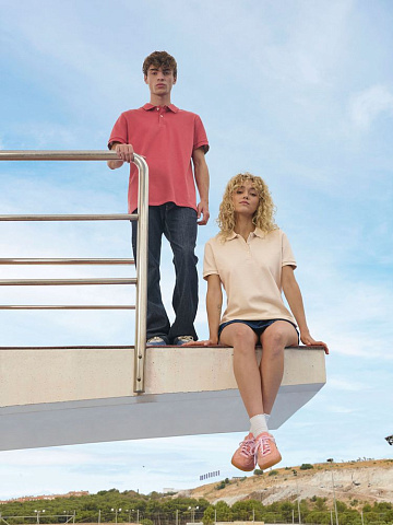 Рубашка поло женская Pacific Women, бежевая (льняная) - рис 7.