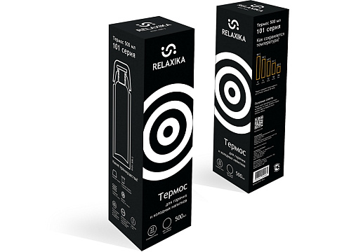 Термос Relaxika 101 (0,5 литра), черный (без лого) - рис 13.