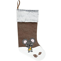 Новогодний носок для подарков "Мышка"