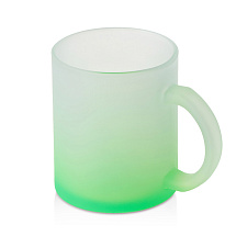 Стеклянная матовая кружка Омбре с градиентом для сублимации, зеленое яблоко