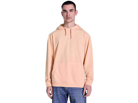 Толстовка с капюшоном KENIA унисекс, светло-абрикосовый выстиранный - рис 6.