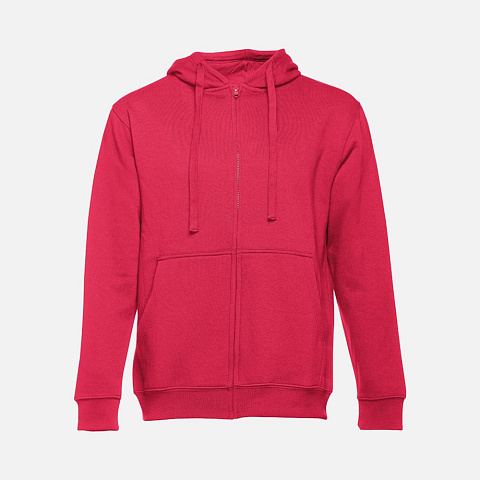 Толстовка мужская на молнии с капюшоном Amsterdam, красная