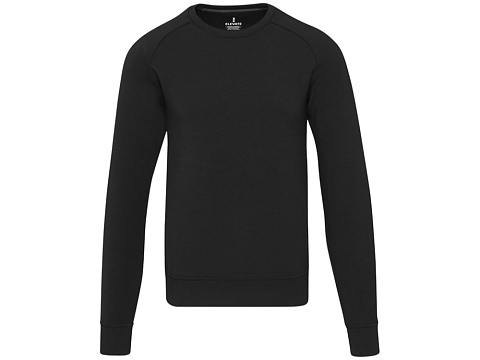 Yukon унисекс интерлок спортивный свитер с круглым вырезом - Сплошной черный - рис 2.