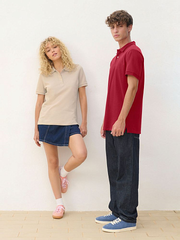 Рубашка поло унисекс Pacific, серая - рис 5.