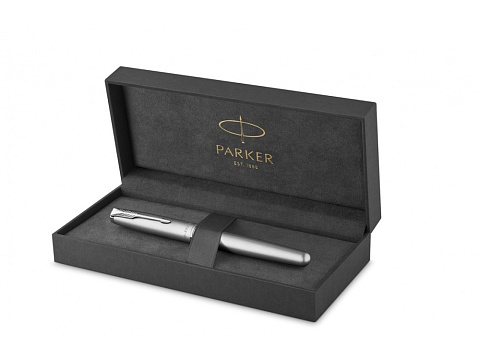 Перьевая ручка Parker Sonnet Entry Point Stainless Steel CT, перо: F, цвет чернил: black, в подарочной упаковке - рис 2.