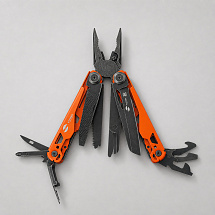 Мультитул Stinger, 107 х 19 мм, 19 функций, сталь, оранжевый корпус, стоунвош, в картонной коробке, в комплекте нейлоновый чехол