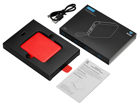 Внешний аккумулятор со встроенным кабелем USB-C Дэнси, 5000 мАч, красный - рис 6.