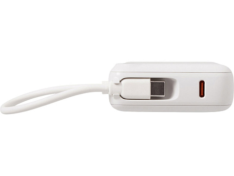 Внешний аккумулятор со встроенным кабелем Liri, QC/PD, 10000 мАч, теплый белый - рис 5.