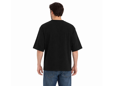 Футболка Kyoto из джерси 180 г/м2 с пич отделкой, унисекс, черный - рис 5.