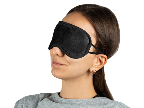 Маска для глаз Dream из полиэстер спандекс плюш, черный - рис 4.