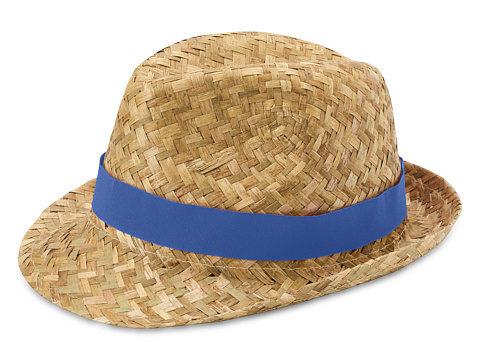 Pricus соломенная шляпа - Ярко-синий / Натуральный