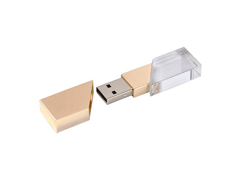 USB-флешка на 512 Mb, золото - рис 2.