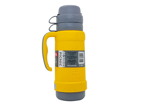Термос со стеклянной колбой тм THERMOS PICNIC 40 Series Yellow 1,0L - рис 3.