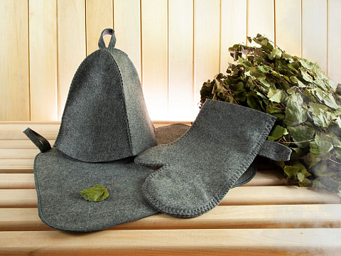 Банная рукавица Heat Off, серая - рис 3.