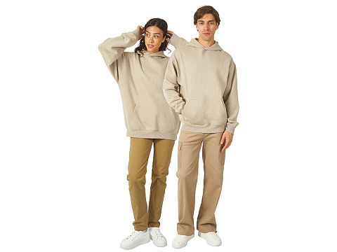 Толстовка с капюшоном оверсайз Berlin унисекс, оливковый - рис 6.