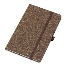 Блокнот из кофейных зерен А5 Coffee notes, твердая обложка, 80 листов 70 гр/м2 белой бумаги, кофейный