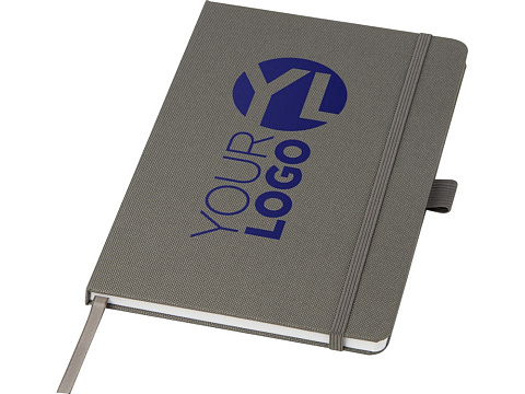 Блокнот Honua форматом A5 из переработанной бумаги с обложкой из переработанного ПЭТ, сумеречный серый - рис 5.