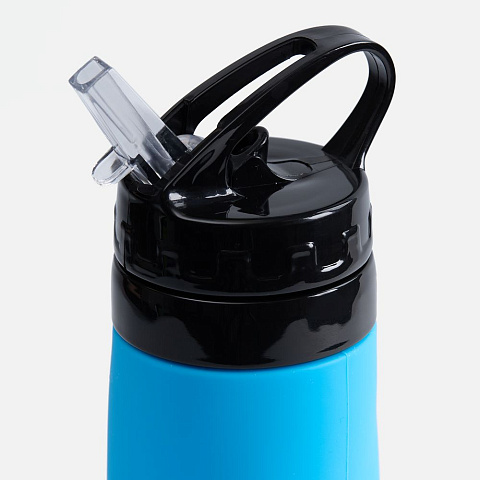 Складная бутылка для воды Langfossen, голубая - рис 5.