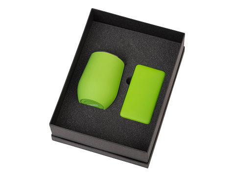 Подарочный набор с термокружкой и повербанком С1, 5000 mAh, зеленое яблоко - рис 2.