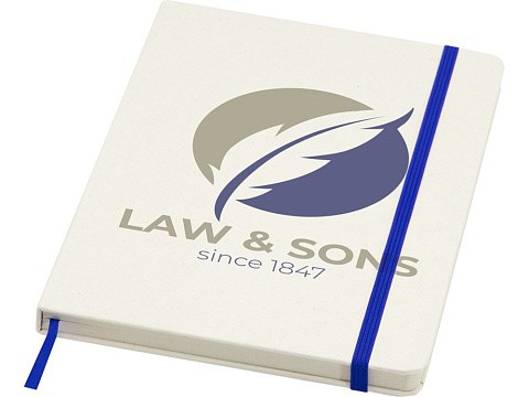 Bass блокнот формата А5 из переработанных материалов, с линованными страницами - Ярко-синий - рис 6.