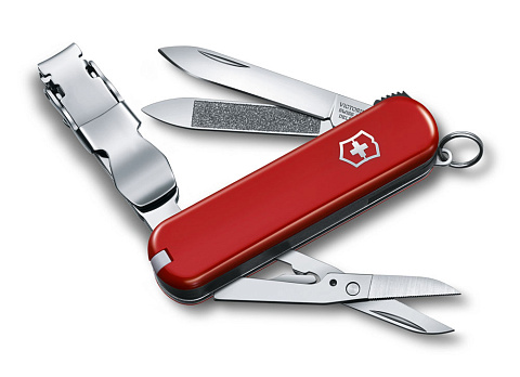 Нож-брелок VICTORINOX NailClip 580, 65 мм, 8 функций, красный