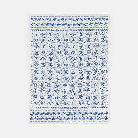 Плед Holidale, синий с молочным - рис 6.