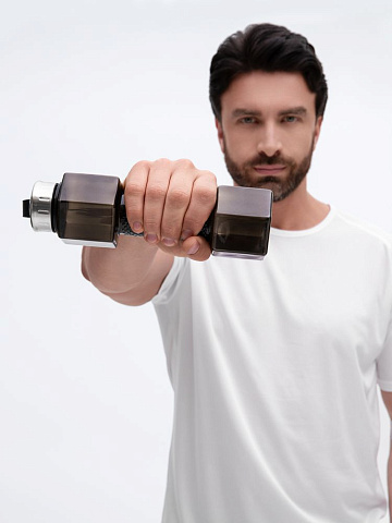 Бутылка для воды Hantelis, черная - рис 6.