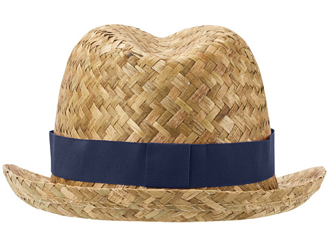 Pricus соломенная шляпа - Темно - синий / Натуральный - рис 3.