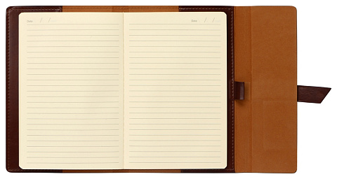 Бизнес-блокнот А5 с клапаном Fabrizio, 80 листов, коричневый (Р) - рис 5.