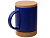 Кружка 450 мл с пробковым дном с крышкой Корк & Бон, глубокий синий - миниатюра - рис 2.