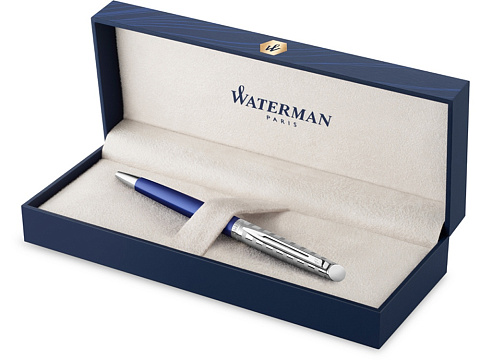 Шариковая ручка Waterman Hemisphere French riviera Deluxe BLU LOUNGE в подарочной коробке - рис 6.