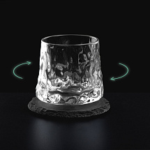 Вращающийся бокал для виски на сланцевом костере Bromo