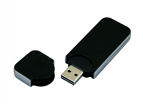 USB-флешка на 128 Гб в стиле I-phone, прямоугольнй формы, черный - рис 2.