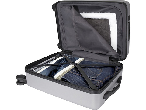 Rover Pro 20-дюймовый чемодан на колесах из материалов, переработанных согласно стандарту GRS, объемом 40 л - Серебряный - рис 6.